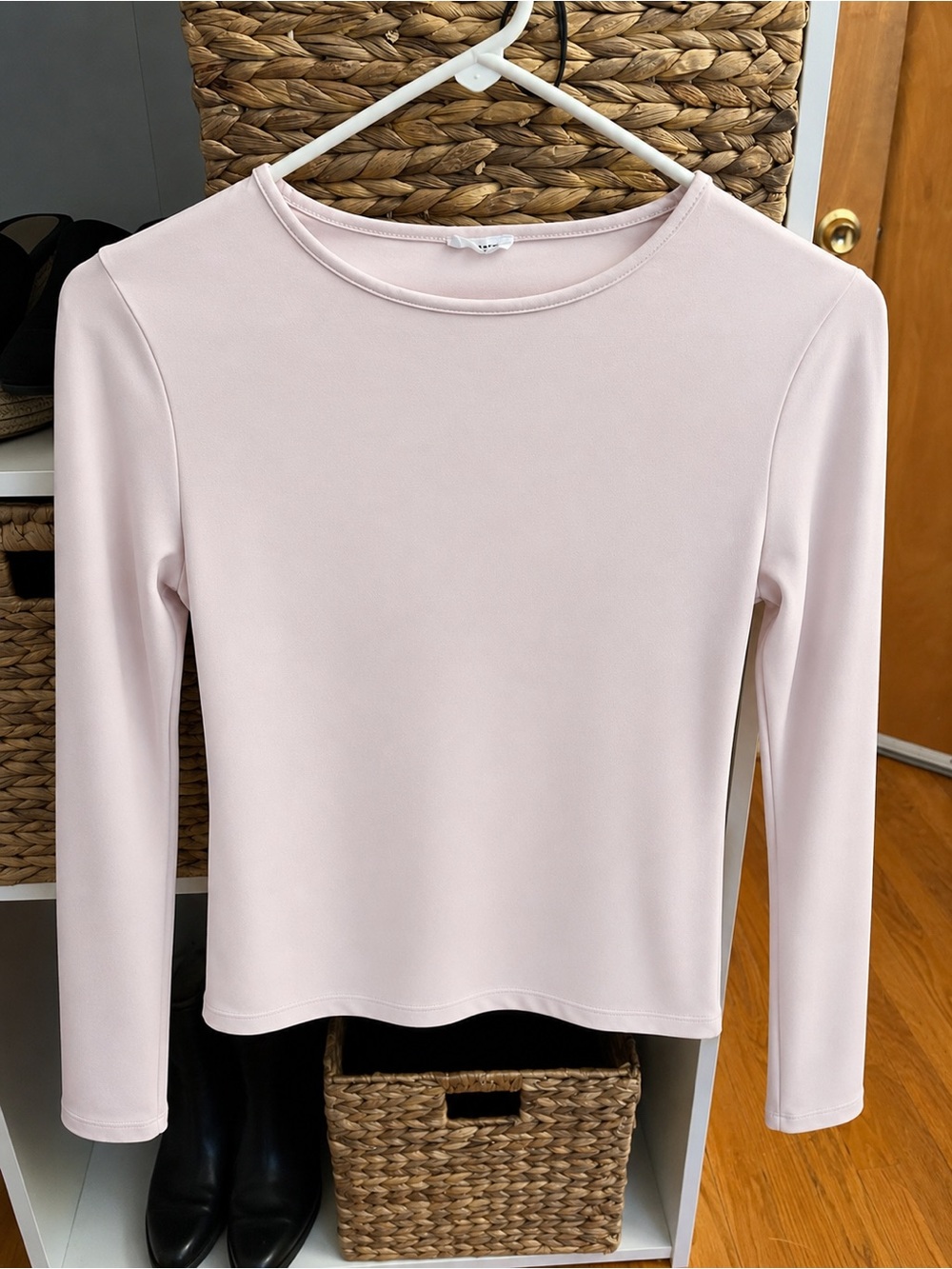 Garage Blush Long-Sleeve Crewneck Top